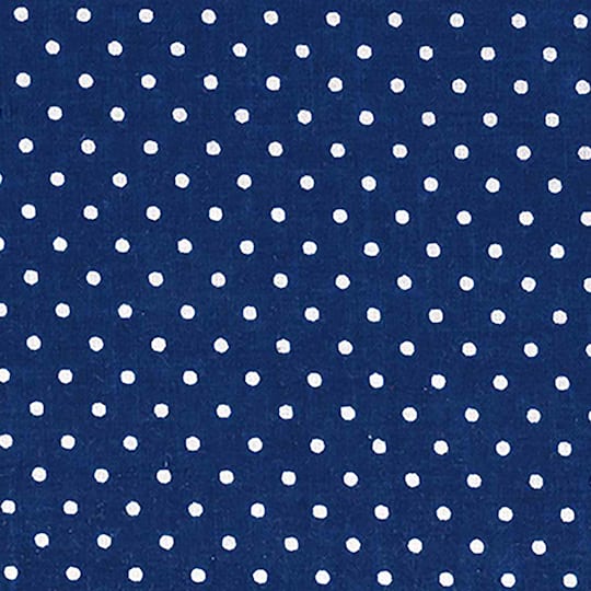 Fabric Traditions Navy Polka Dot Cotton Fabric
